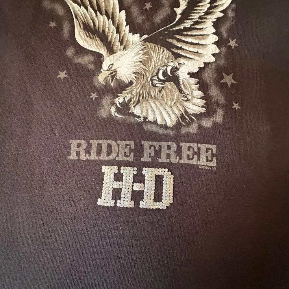 Harley-Davidson Black Lace Sleeve Tee